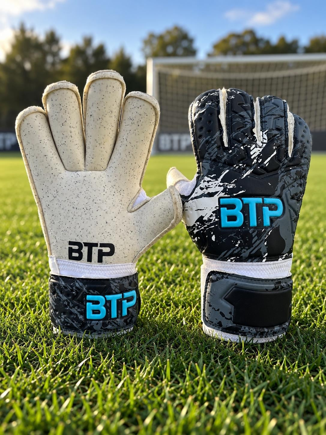 BTP Goalkeeper Gloves – Black & Aqua